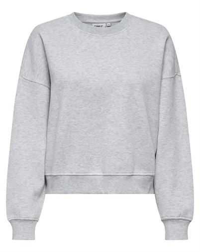 Only - ONLBest Crew Neck Sweatshirt - Light Grey Melange